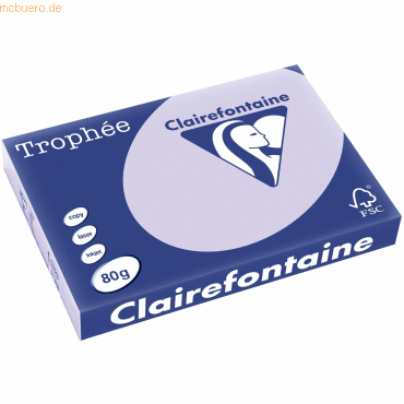 Clairefontaine Kopierpapier Trophee A3 80g/qm VE=500 Blatt lila von Clairefontaine