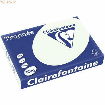 5 x Clairefontaine Kopierpapier Trophee A4 120g/qm VE=250 Blatt blaßgr von Clairefontaine