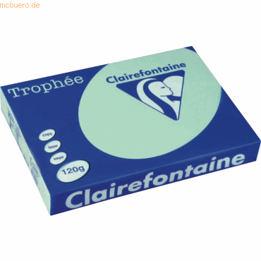 Clairefontaine Kopierpapier Trophee A4 120g/qm VE=250 Blatt hellgrün von Clairefontaine