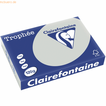 5 x Clairefontaine Kopierpapier Trophee A4 120g/qm VE=250 Blatt stahlg von Clairefontaine