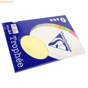 Clairefontaine Kopierpapier Trophee A4 80g/qm VE=100 Blatt gelb von Clairefontaine