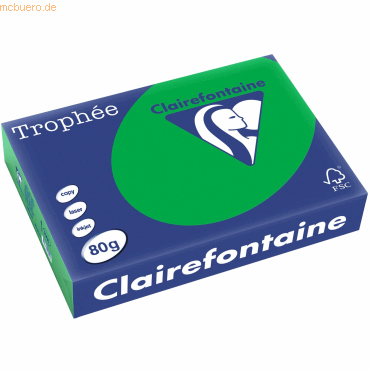 5 x Clairefontaine Kopierpapier Trophee A4 80g/qm VE=500 Blatt billard von Clairefontaine