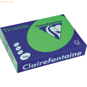 Clairefontaine Kopierpapier Trophee A4 80g/qm VE=500 Blatt minze/maigr von Clairefontaine