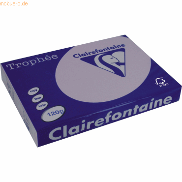 Clairefontaine Kopierpapier Trophee Pastell A4 120g/qm lila VE=250 Bla von Clairefontaine