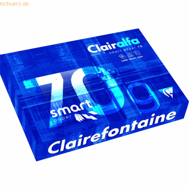 5 x Clairefontaine Kopierpapier smart A3 70g/qm VE=500 Blatt weiß von Clairefontaine