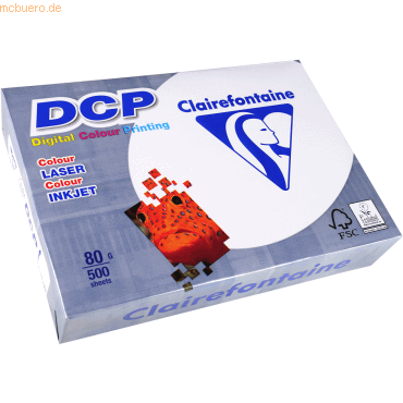 5 x Clairefontaine Laser- /Inkjetpapier DCP A4 210x297mm 80g/qm weiß V von Clairefontaine