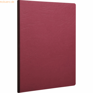 5 x Clairefontaine Notizbuch A4 AgeBag Leinenoptik blanko 96 Blatt rot von Clairefontaine