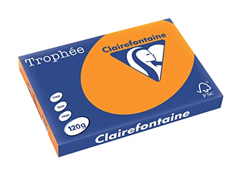 COPIER PAPER TROPHEE A3 120 GRAMS BRIGHT ORANGE von Clairefontaine