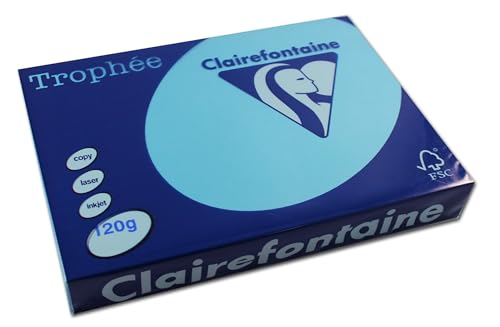 Clairalfa 1247C Universal-Papier Trophee A4, 120 g/qm Royalblau von Clairefontaine