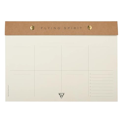 Clairefontaine 103846C – Flying Spirit Kraft Block mit Nieten, 24 x 17 cm, 60 abnehmbare bedruckte Blätter. von Clairefontaine