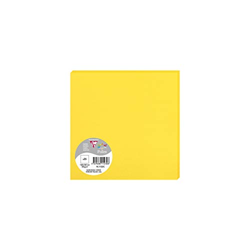 Clairefontaine 1123C Packung (mit 25 Karten Pollen 160 x 160mm) 210g, Sonnengelb von Clairefontaine