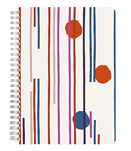 Clairefontaine 115787C - Punchy Line, Notizheft mit Doppelspirale DIN A5, 14,8x21cm, 74 Blatt liniert, 90g, Motive sortiert, 1 Stück von Clairefontaine