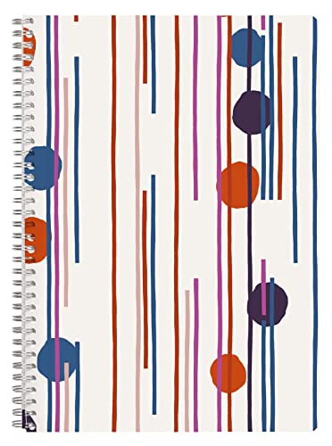 Clairefontaine 115788C - Punchy Line, Notizheft mit Doppelspirale DIN A4, 21x29,7cm, 74 Blatt liniert mit Rand, 90g, Motive sortiert, 1 Stück von Clairefontaine