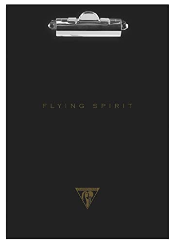 Clairefontaine 116032C - FLYING SPIRIT, Klemmbrett / Dokumentenhalter, 23x33cm, ideal für Unterwegs, Schwarz, 1 Stück von Clairefontaine