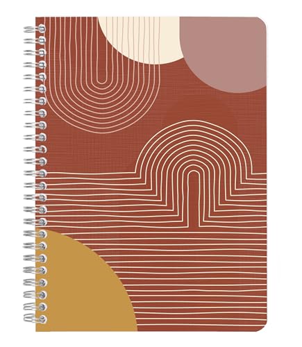 Clairefontaine 116065C - Notizheft Terracotta, mit Doppelspirale DIN A5 14,8x21 cm, 74 Blatt, liniert, sortiert, 1 Stück von Clairefontaine