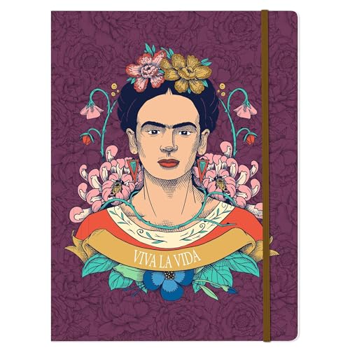 Clairefontaine - 116222C – 1 Sammelmappe mit Gummizug, 22 x 31 cm, 3 Klappen im A4-Format, Blumendekor Frida Kahlo – praktisch und elegant für Dokumente – für Büro und Organisation – 2 Bilder, von Clairefontaine