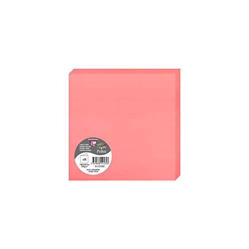 Clairefontaine 12135C Packung (mit 25 Doppelkarten Pollen, Gefaltet, 160 x 160mm) 210g, Litchi von Clairefontaine