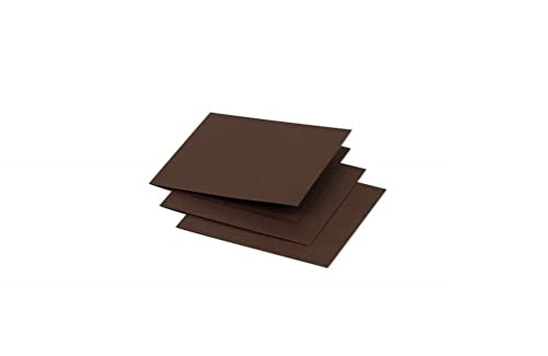 Clairefontaine 12942C - Packung mit 25 Doppelkarten Pollen 110x110mm 210g gefaltet, ideal für Ihre Einladungen und Korrespondenz, Kakaobraun, 1 Pack von Clairefontaine