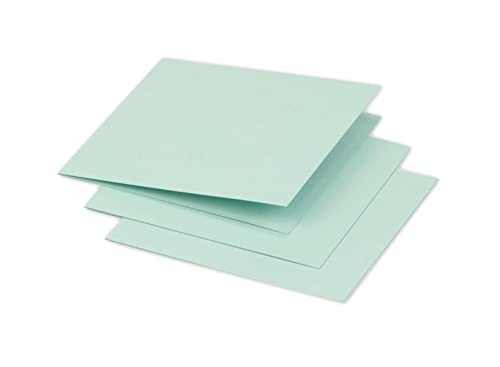 Clairefontaine 16013C - Packung mit 25 Doppelkarten Pollen 116x116mm 210g, gefaltet, ideal für Ihre Einladungen und Korrespondenz, Jadegrün, 1 Pack von Clairefontaine