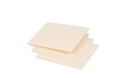 Clairefontaine 16117C Packung (mit 25 Doppelkarten Pollen, Gefaltet, 116 x 116 mm) 210g, elfenbein von Clairefontaine