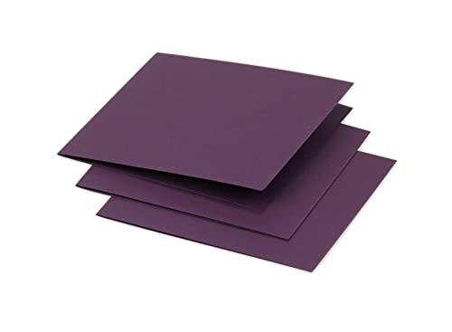 Clairefontaine 16121C Packung (mit 25 Doppelkarten Pollen, Gefaltet, 116 x 116 mm) 210g, cassis von Clairefontaine