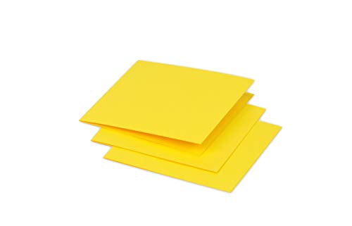 Clairefontaine 16123C Packung (mit 25 Doppelkarten Pollen, Gefaltet, 116 x 116 mm) 210g, sonnengelb von Clairefontaine