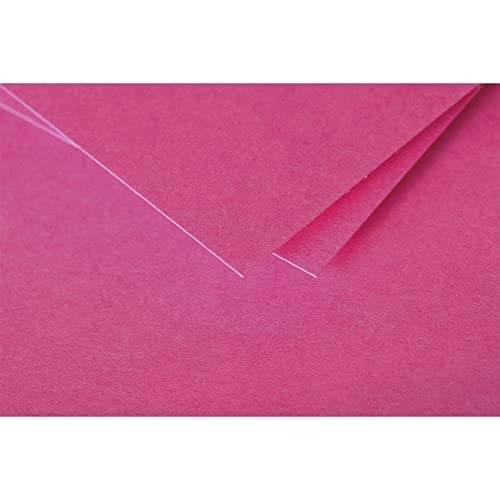 Clairefontaine 16124C Packung (mit 25 Doppelkarten Pollen, Gefaltet, 116 x 116 mm) 210g, fuchsia von Clairefontaine