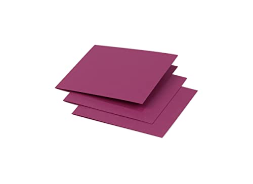 Clairefontaine 16126C Packung (mit 25 Doppelkarten Pollen, Gefaltet, 116 x 116 mm) 210g, himbeer von Clairefontaine