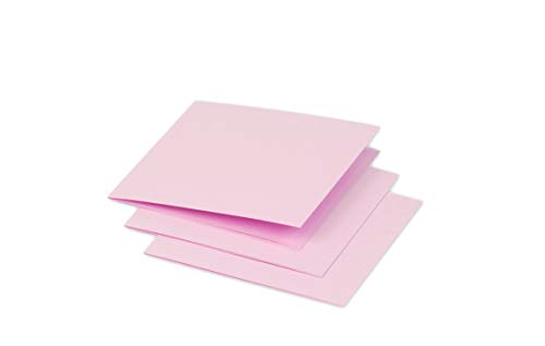 Clairefontaine 16133C Packung (mit 25 Doppelkarten Pollen, Gefaltet, 116 x 116 mm) 210g, Rosa von Clairefontaine