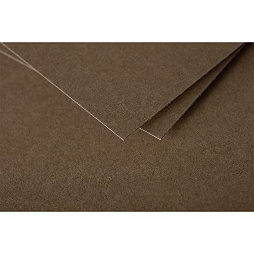 Clairefontaine 16179C - Packung mit 25 Doppelkarten Pollen 116x116mm 210g, gefaltet, ideal für Ihre Einladungen und Korrespondenz, Maulwurfsgrau, 1 Pack von Clairefontaine