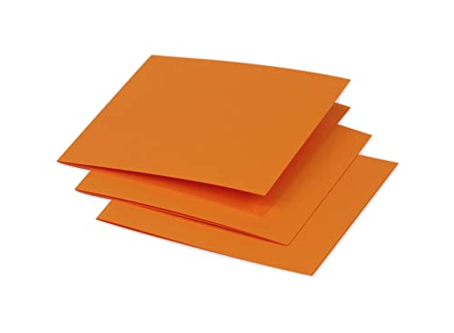 Clairefontaine 16186C Packung (mit 25 Doppelkarten Pollen, Gefaltet, 116 x 116 mm) 210g, Kapuzinerrot von Clairefontaine