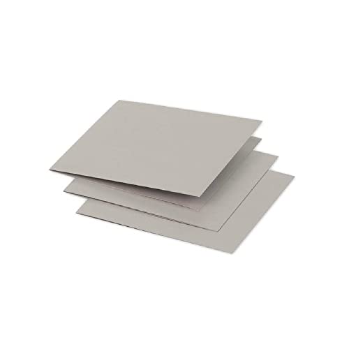 Clairefontaine 16189C - Packung mit 25 Doppelkarten Pollen 116x116mm 210g, gefaltet, ideal für Ihre Einladungen und Korrespondenz, Silber, 1 Pack von Clairefontaine