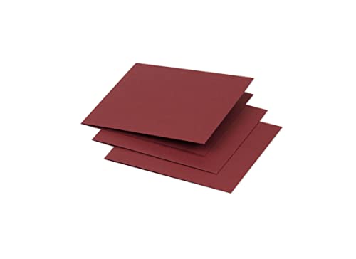 Clairefontaine 16280C - Packung mit 25 Doppelkarten Pollen 116x116mm 210g, ideal für Ihre Einladungen und Korrespondenz, Bordeaux, 1 Stück von Clairefontaine