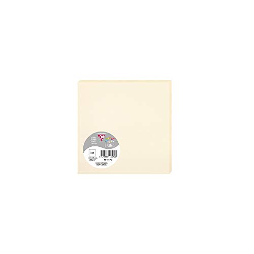 Clairefontaine 1817C Packung (mit 25 Karten Pollen, 135 x 135 mm) 210g, elfenbein von Clairefontaine