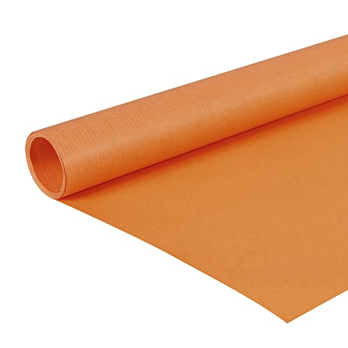 Clairefontaine 195758C Rolle (färbiges Kraftpapier, 10 x 0,7 m, 65 g, PEFC, ideal für Ihre Bastelprojekte) 1 Stück orange von Clairefontaine