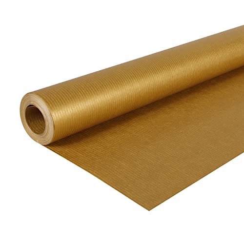 Clairefontaine 195775C Rolle (goldfarbenes Kraftpapier, 10 x 0,7 m, 60 g, PEFC, ideal für Ihre Bastelprojekte) 1 Stück gold von Clairefontaine