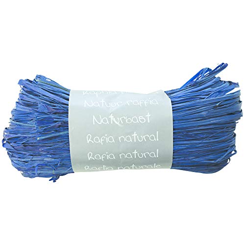 Clairefontaine 196013C Geschenkband (aus Bast naturlich, 50 g, 100 cm, ideal für Ihre Bastelprojekte und Geschenke) 1 Stück blau von Clairefontaine