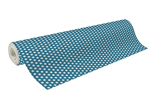 Clairefontaine 211925C - Rolle Geschenkpapier Alliance, 50m x 70cm, 60g, 1 Rolle, Flocken blau von Clairefontaine