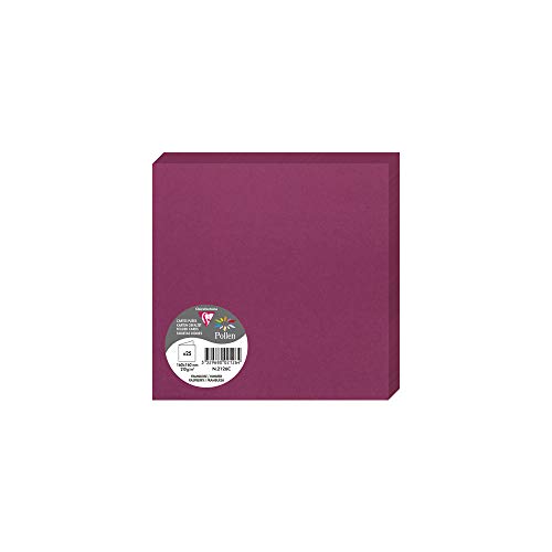 Clairefontaine 2126C Packung (mit 25 Doppelkarten Pollen, Gefaltet, 160 x 160mm) 210g, himbeer von Clairefontaine