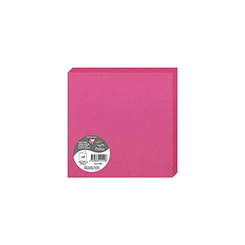 Clairefontaine 2144C Packung (mit 25 Doppelkarten Pollen, Gefaltet, 160 x 160mm) 210g, Fuchsia von Clairefontaine