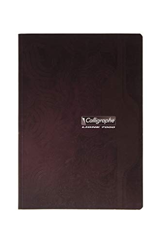 Calligraphe Clairefontaine 2270C - Packung mit 5 Heften Calligraphe geleihmt, DIN A4, kariert, 70 g, 96 Blatt, farbig sortiert, 1 Pack von Calligraphe