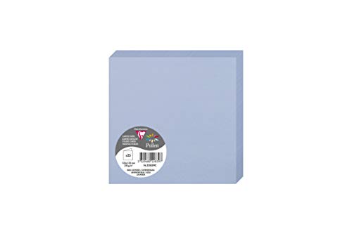 Clairefontaine 22839C Packung (mit 25 Doppelkarten Pollen, Gefaltet, 135 x 135 mm) 210g, lavendelblau von Clairefontaine