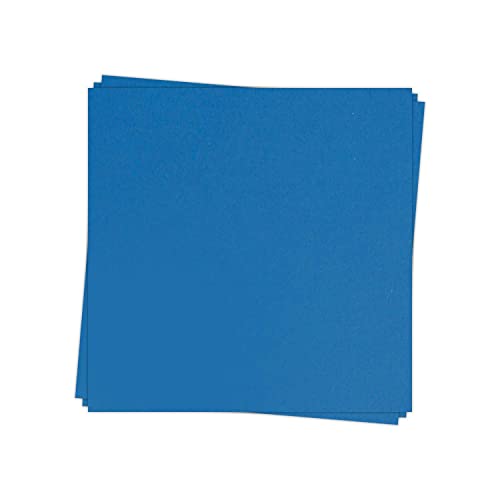 Clairefontaine 28161C - Packung mit 25 Karten Pollen 13,5x13,5 cm, 210g, ideal für Ihre Einladungen und Korrespondenz, feine Körnung, Premium Papier, Azurblau, 1 Pack von Clairefontaine