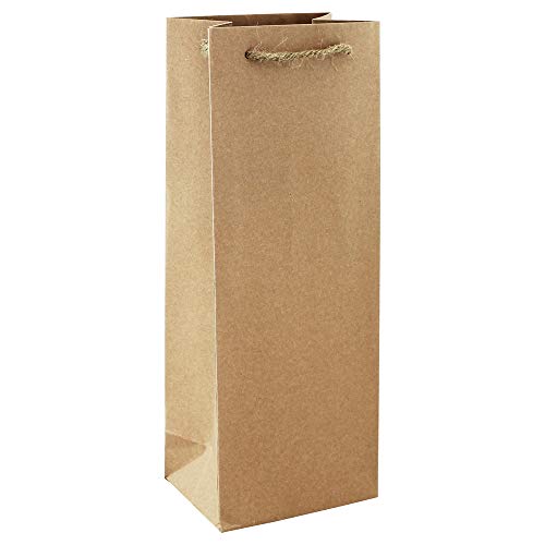 Clairefontaine 28800-4C - Geschenktüte ideal für eine Flasche 12,7x9x35,5 cm, 1 Stück, Naturbraun von Eurowrap