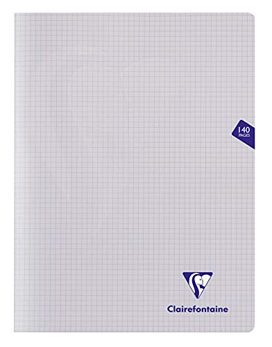 Clairefontaine 303382C - Heft Mimesys, DIN A4+, 24x32 cm, 70 Blatt 90g, französische Lineatur Seyès, Einband aus Polypropylen, farbig sortiert, 1 Stück von Clairefontaine