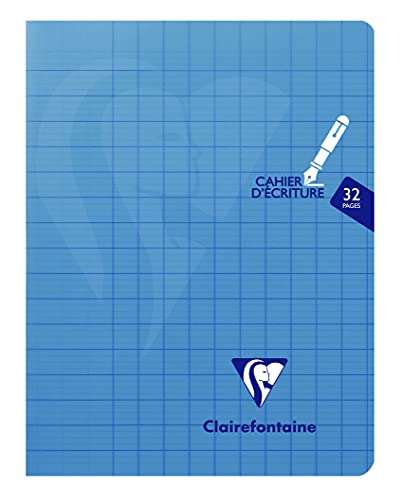 Clairefontaine 303796C - Heft Mimesys, 17x22 cm, 16 Blatt 90g, französische Lineatur 3 mm vergrößert12/12, Einband aus Polypropylen, farbig sortiert, 1 Stück von Clairefontaine