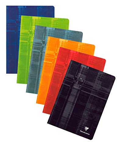 Clairefontaine 3101C - Packung mit 10 Heften DINA4, 90g, 24 Blatt, französische Lineatur, farbig sortiert, 10 Stück von Clairefontaine