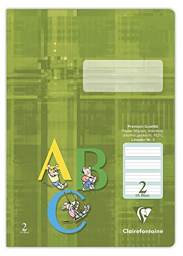 Clairefontaine 331052C - Packung mit 25 Schulheften DIN A4, 16 Blatt, 90g, grüne Lineatur 2 liniert für 2. Schuljahr, Khaki, 1 Pack Clairefontaine 331052C - Packung mit 25 Schulheften DIN A4, 16 Blatt, 90g, grüne Lineatur 2 liniert für 2. Schuljahr, Khaki, 1 Pack von Clairefontaine