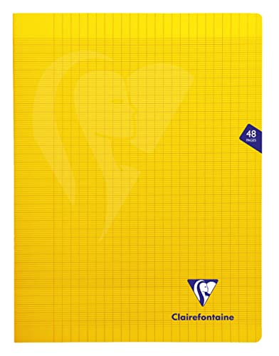 Clairefontaine 343311C - Packung mit 10 Heften Mimesys DIN A4+, 24x32cm, 24 Blatt Französische Lineatur, 90g, Einband PP, Gelb, 1 Pack von Clairefontaine