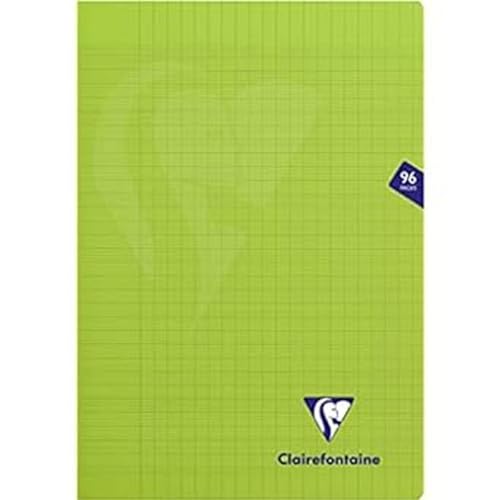 Clairefontaine 353161C - Schulheft / Heft Mimesys DIN A4 21x29,7cm, 48 Blatt 90g, französische Lineatur, geheftet, Einband aus PP, Grün, 1 Stück von Clairefontaine